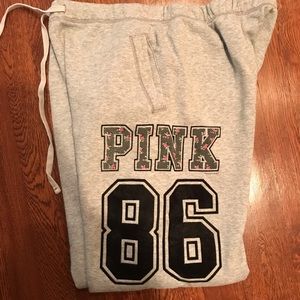 Victoria’s Secret PINK Grey floral sweats